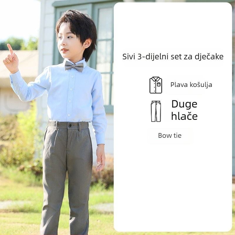 Yinuofang unisex set djece za predstave i školsku uniformu u akademskom stilu, tkanina od poliesterskog vlakna, za dob 3–8 godina