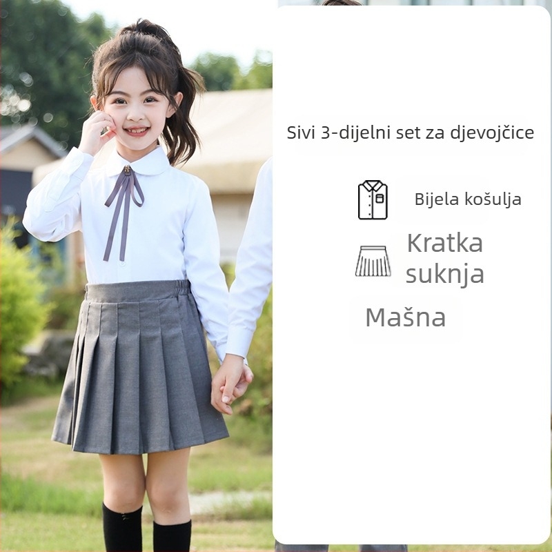 Yinuofang unisex set djece za predstave i školsku uniformu u akademskom stilu, tkanina od poliesterskog vlakna, za dob 3–8 godina