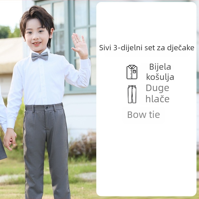 Yinuofang unisex set djece za predstave i školsku uniformu u akademskom stilu, tkanina od poliesterskog vlakna, za dob 3–8 godina