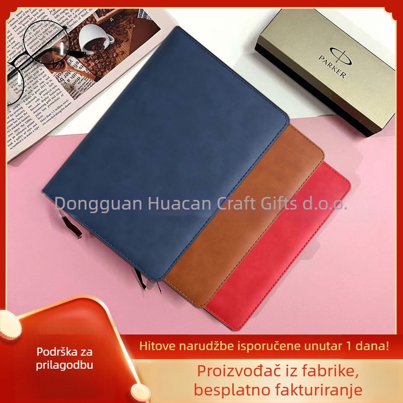 Poslovni bilježnica set, PU omot, ljepilo povezivanje, Forest papir 80 gsm, aluminijska legura, model 00102
