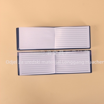 Kompaktni radni bilježnik s PU kožnim omotom i logotipom u tisku; ljepilo za spajanje; 80 g offset papir; debeli unutarnji jezgro; mogućnost tiska logotipa