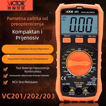 VC201 Digitalni Multimetar s Zaštitom od Izgaranja, Višenamjenski, Ručni Raspon, Za Električare