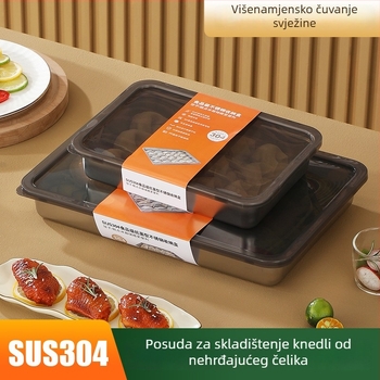 Izolirana kutija od nehrđajućeg čelika za knedle, prijenosna za skladištenje, očuvanje i brtvljenje