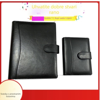 Notesnik s kopčom za rupe, naslovnica od PU koja mijenja boju i imitirane kože, Dowling papir 80 g, nehrđajući čelik, 100 stranica, model Zp-1088a