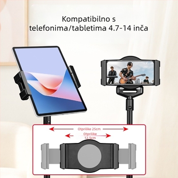 Univerzalni držač za telefon i tablet – stativ za noćni ormarić ili pod, za live streaming, fotografiranje i snimanje videa