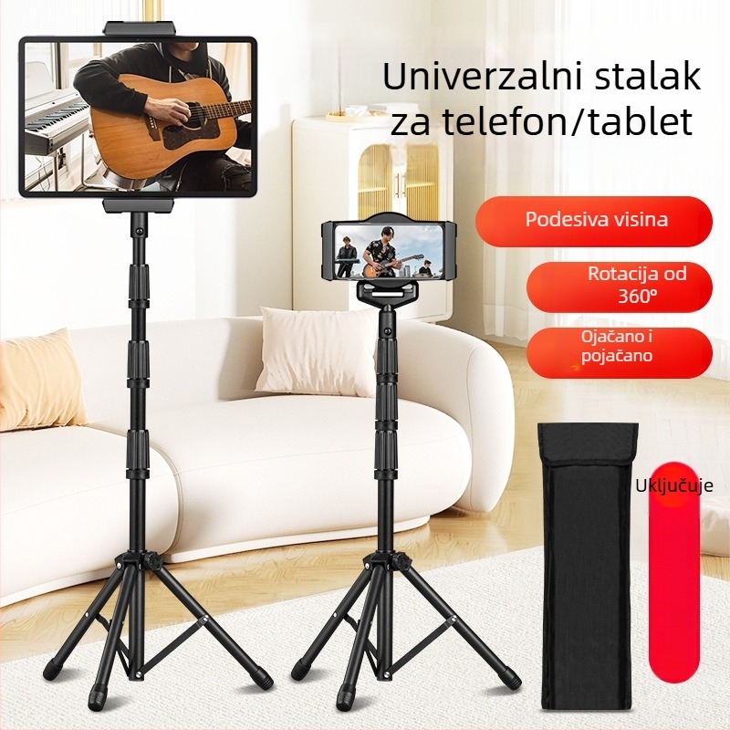 Univerzalni držač za telefon i tablet – stativ za noćni ormarić ili pod, za live streaming, fotografiranje i snimanje videa