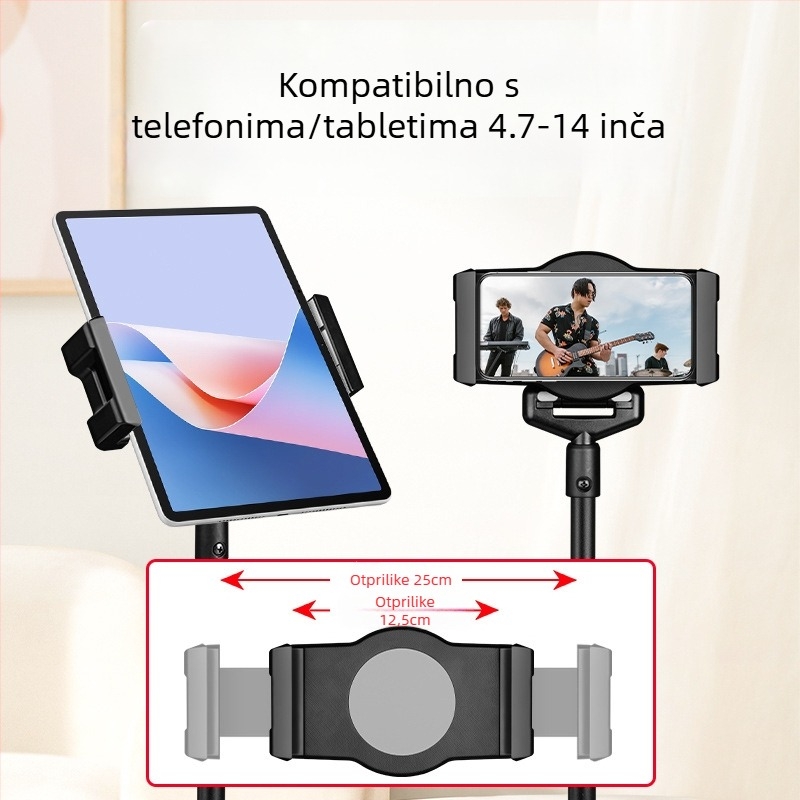 Univerzalni držač za telefon i tablet – stativ za noćni ormarić ili pod, za live streaming, fotografiranje i snimanje videa