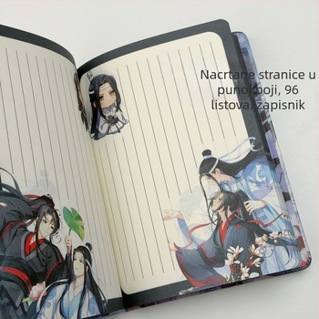 Bilježnica s imitacijom kože, slatki karikaturni stil, papir od sirove drvne pulpe, 100 g/m², 50–100 stranica