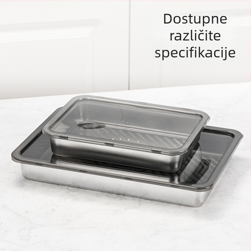 Kutija za obrok od nehrđajućeg čelika 304, pravokutna, 800–1000 ml, višefunkcionalna, moderan minimalistički dizajn