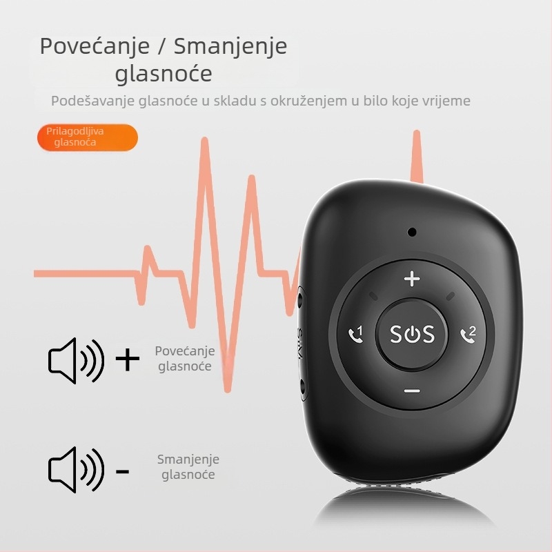 RF-V50 Privjesak s 4G povezom, SOS poziv jednim pritiskom, baterija 1000 mAh, kompatibilno s iOS