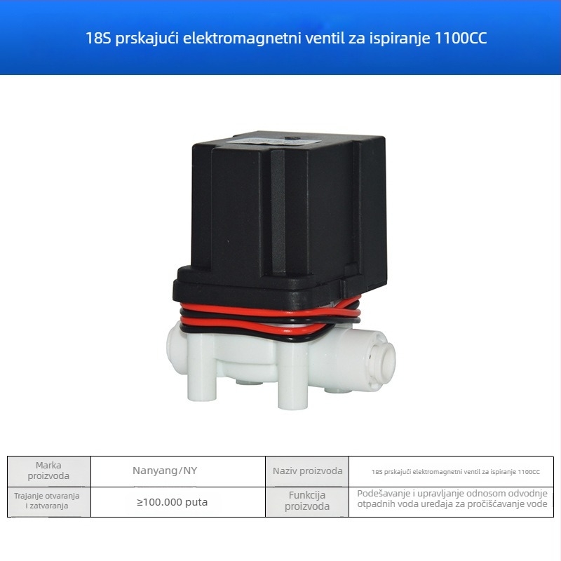 Elektromagnetni ventil za pročišćivač vode, ulaz vode 2-put/3-put, materijal POM, model NY, za sustave pročišćavanja vode