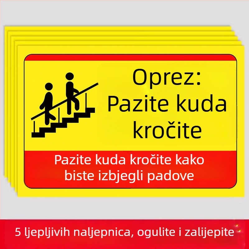 Prilagođene naljepnice za podlogu sa strelicama – označavanje radionice: ravno, lijevo, desno i smjer stepenica