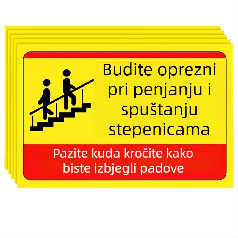 Prilagođene naljepnice za podlogu sa strelicama – označavanje radionice: ravno, lijevo, desno i smjer stepenica