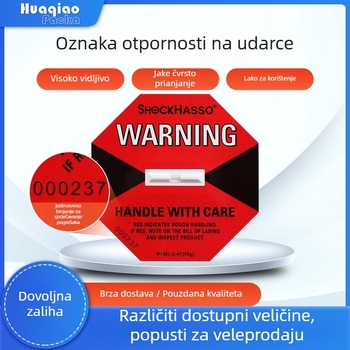 Etiketa otporna na udarce za logistiku – oksagonalni oblik, ljepilo na premazanom papiru, tiskanje u boji, temperaturna otpornost -25°C do +80°C