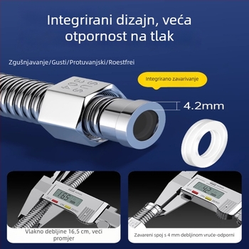 Deblja 304 nehrđajućeg čelika zavaren spiralni vodovodni dovod za bojler i dovod vode u WC — otporan na eksplozije