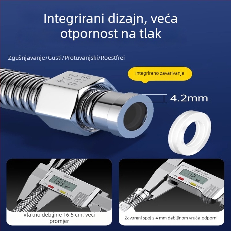 Deblja 304 nehrđajućeg čelika zavaren spiralni vodovodni dovod za bojler i dovod vode u WC — otporan na eksplozije
