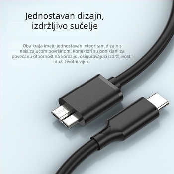 USB 3.0 Type-C na Micro-B kabel za vanjski tvrdi disk, bakreni vodič s cinom, jedinstveni kalup