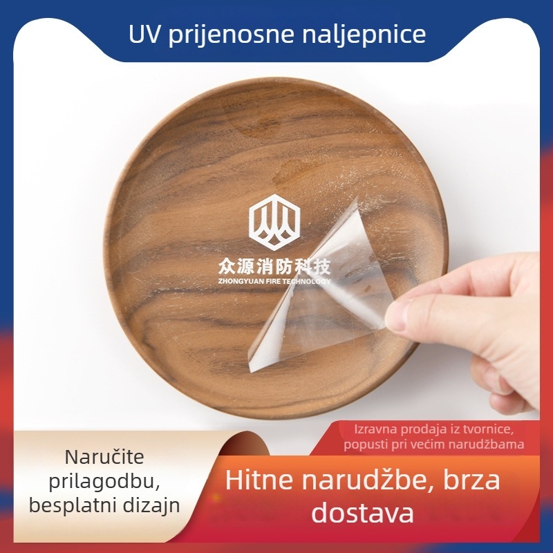 Indikacijska etiketa s UV prijenosom i kristalnim završetkom, logotip pad print, odvojivi film, vodonepropusna, prilagodljiva