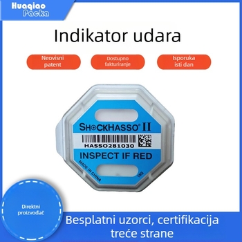 Naljepnica-indikator promjenjive boje protiv vibracija, oktagonalnog oblika, samoljepljiva