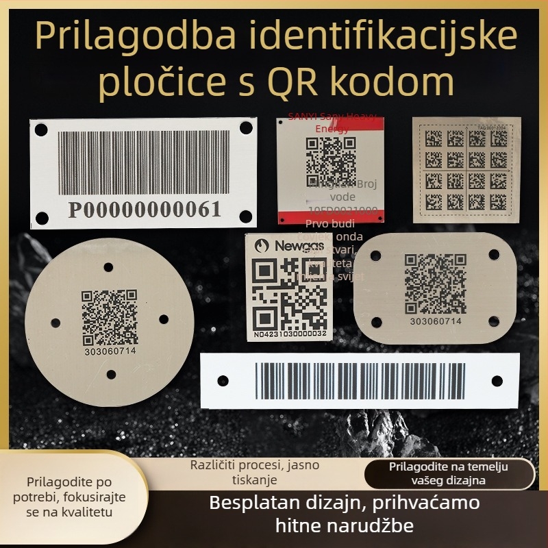 Nerđajući čelični natpisi za industrijsku opremu, lasersko označavanje, oznake strojeva | Yongpai