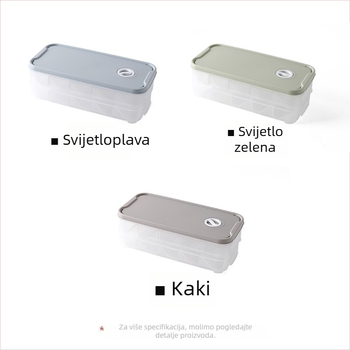 Kutija za čuvanje knedli s višeslojnim pladnjem, PP materijal, očuvanje svježine i brtvljenje, japanski sustav