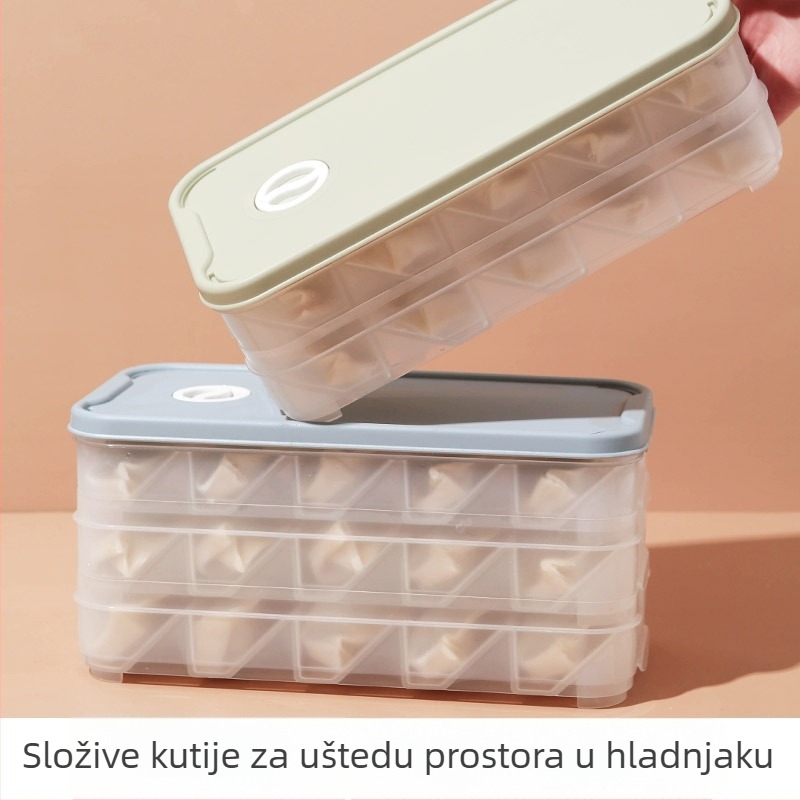 Kutija za čuvanje knedli s višeslojnim pladnjem, PP materijal, očuvanje svježine i brtvljenje, japanski sustav