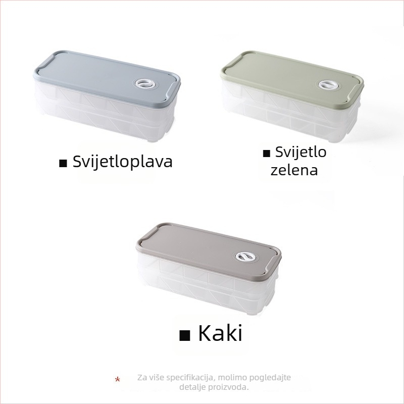 Kutija za čuvanje knedli s višeslojnim pladnjem, PP materijal, očuvanje svježine i brtvljenje, japanski sustav