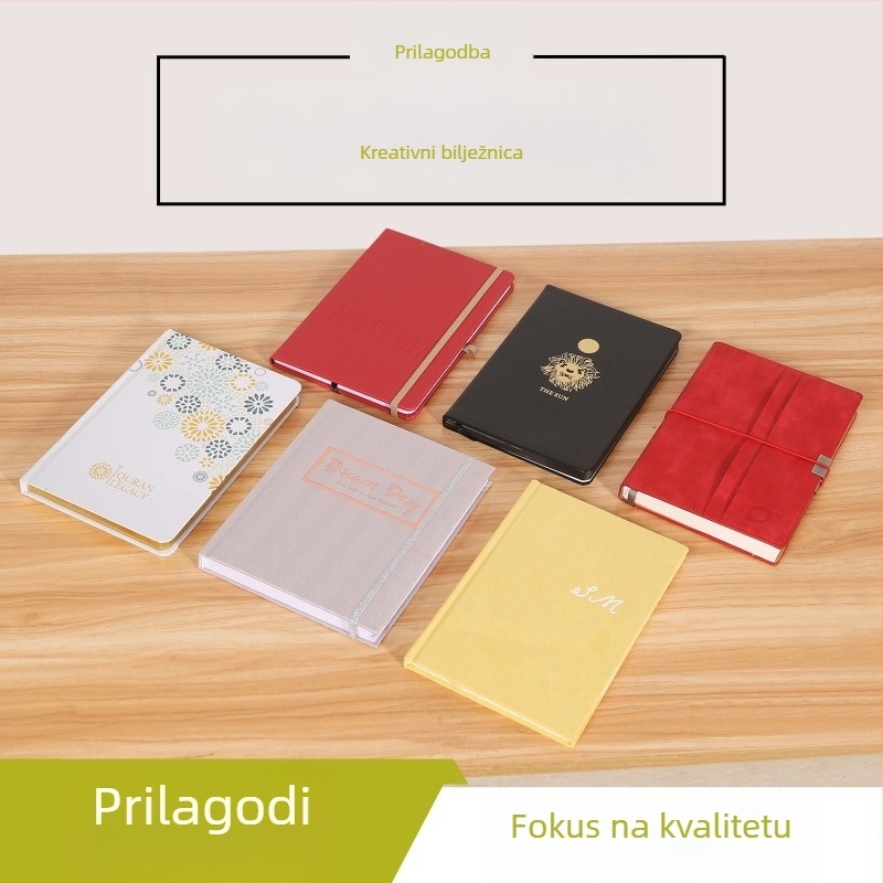 Prilagodljiva tvrda bilježnica s poslovnim i kreativnim dizajnom, korica od papira, ljepilo povez, stranice od nerafinirane drvne mase, 50–100 stranica, stil bilježnice 42129367