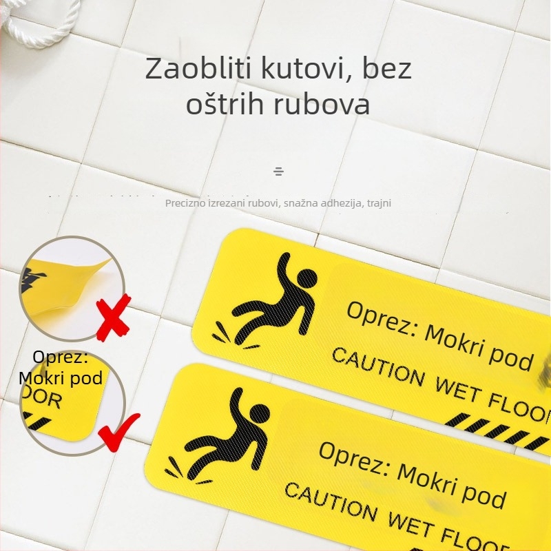 Podne upozoravajuće naljepnice - vanjskih protukliznih, vodootpornih, izdržljivih dugih traka - PVC, digitalni ispis, samoljepljive za identifikaciju proizvoda