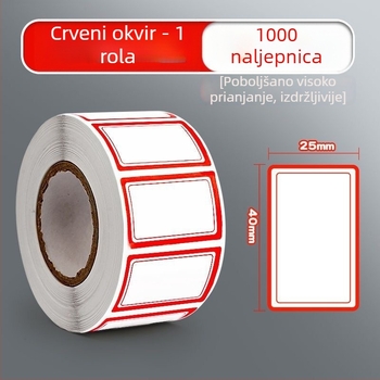 Ljepljive etikete s ručno pisanim stilom za cijene i bilješke