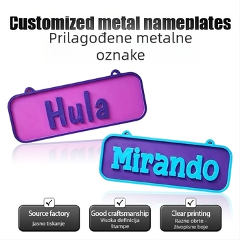 Aluminijska pločica s logom i UV otiskom, prilagodljiva dekorativna metalna pločica