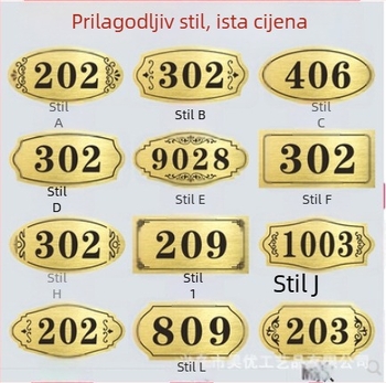 Prilagođeni akrilni natpis za vrata s reljefom; dvobojna ploča; mogućnost prilagodbe; pogodan za hotele i najmoprimne stanove