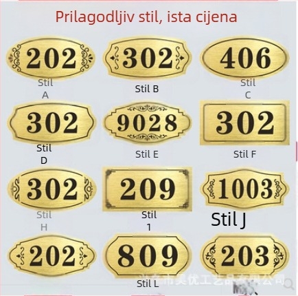 Prilagođeni akrilni natpis za vrata s reljefom; dvobojna ploča; mogućnost prilagodbe; pogodan za hotele i najmoprimne stanove