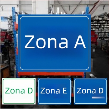 PVC sigurnosni znaci za skladište sa zonama dijeljenja, oznake identifikacije polica, UV tisak, prilagodljive
