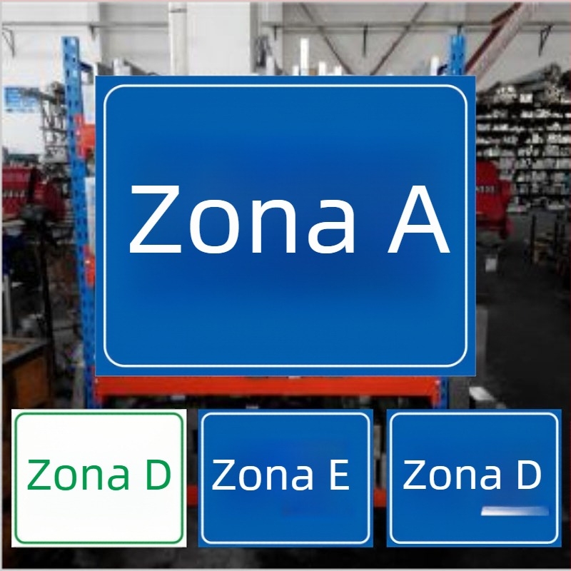 PVC sigurnosni znaci za skladište sa zonama dijeljenja, oznake identifikacije polica, UV tisak, prilagodljive