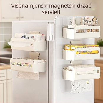 Magnetska kutija za papirnate ubruse za hladnjak, plastična, model 3211, vodootporna i višenamjenska