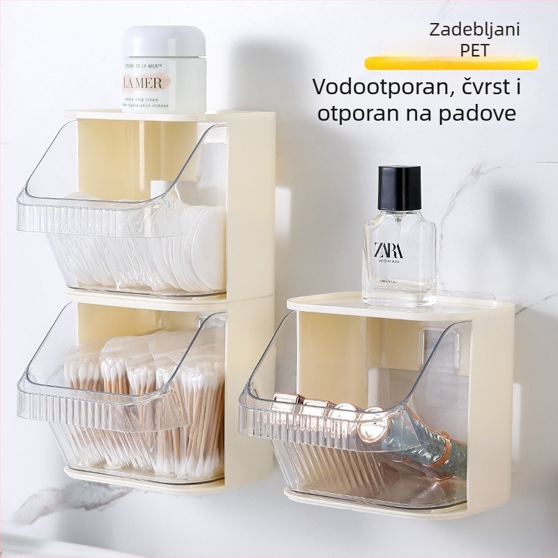 Zidna kutija za pohranu, PET+ABS plast, može se slagati, organizator za grickalice za dom i kuhinju