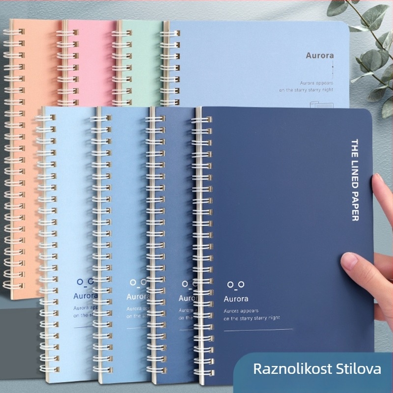 Spiralna bilježnica s logotipom, prilagodljiv broj stranica, prilagodljiva gramatura papira, tisk po narudžbi