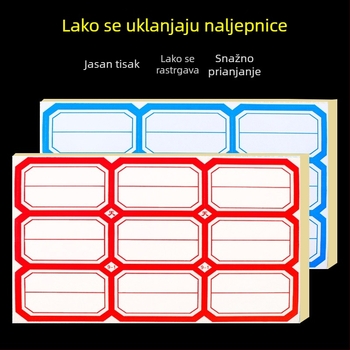 PVC samoljepljiva etiketa - pravokutnog oblika, za označavanje računa i dokumenata.