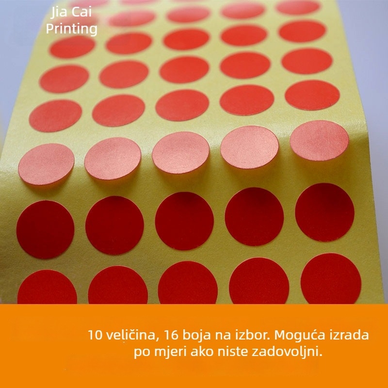 A5 kružne naljepnice u bojama, samoljepljive, prazne, miješane boje