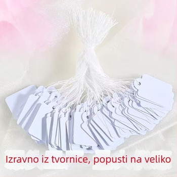 Prazne etikete za nakit — set od 100 komada, papirnate kartice za označavanje cijena i ručno pisanje