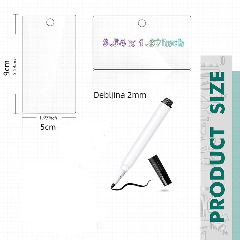 Prozirna akrilna etiketa za košare, viseća etiketa za kućnu pohranu, bez ispisa (Materijal: akril; Marca: KANGHAI; Prilagodba: Da; Ispis: Nijedan)