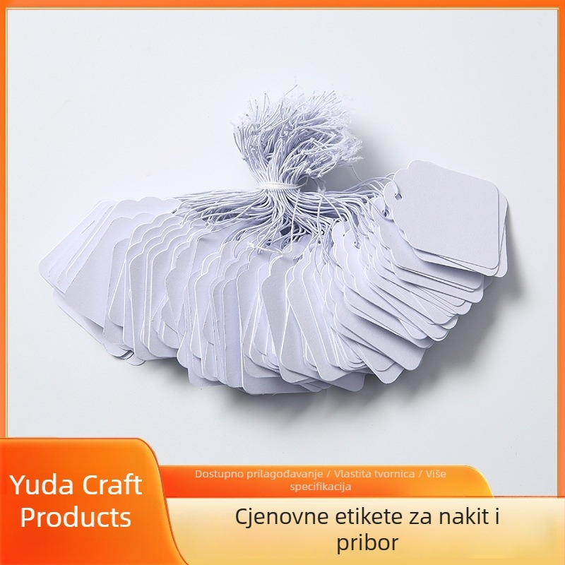 Etiketa za odjeću s elastikom, mogućnost pisanja, silkscreen otisak na kartonu, marka Yuda