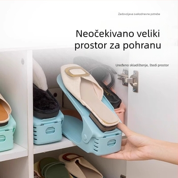 Sklopivi plastični stalak za cipele s slojevima odjeljka i jednostavnom montažom za ulazni prostor
