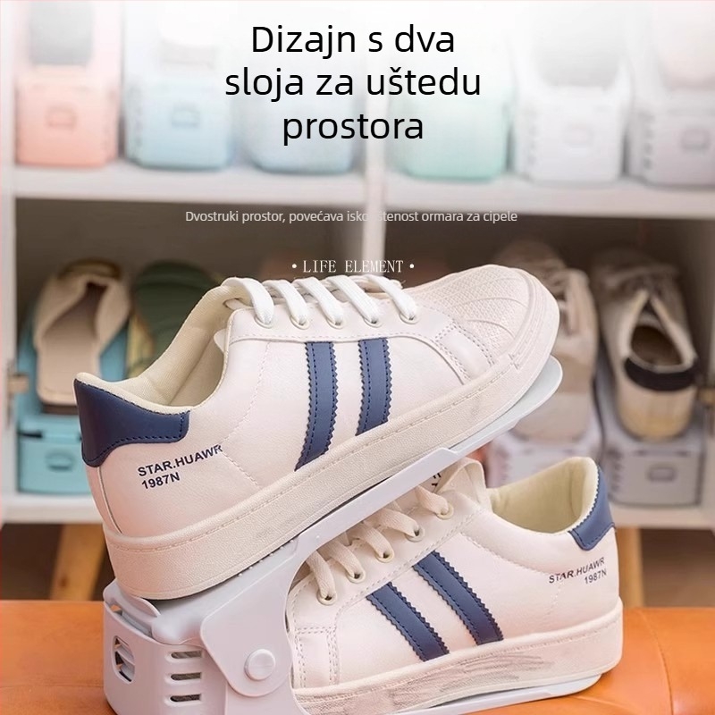 Sklopivi plastični stalak za cipele s slojevima odjeljka i jednostavnom montažom za ulazni prostor