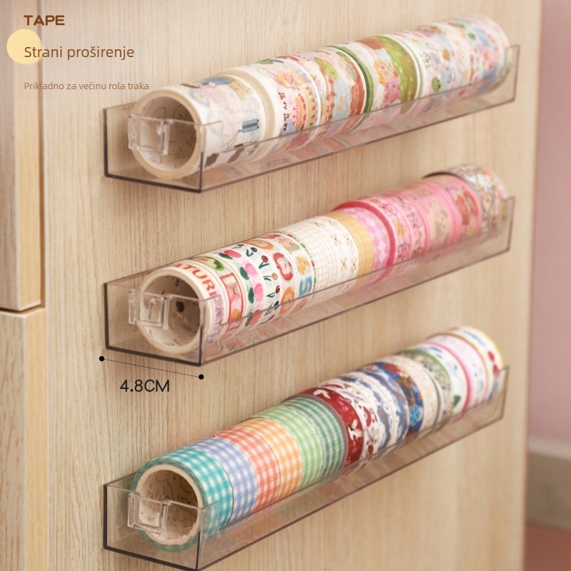 Zidna držač za washi traku, Long Strip model, PET materijal, bez bušenja