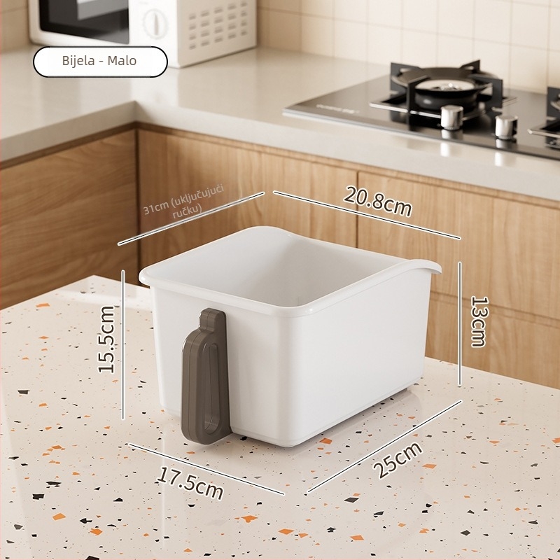 Wenxin plastična kutija za skladištenje s kotačićima, serija JLG25021, moderni minimalistički stil, kuhinjski organizator za ormar