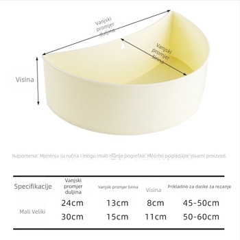 Prince Plastična kuhinjska kutija za skladištenje s držačem za dasku za rezanje – prilagodljiva, otisnuti logotip, pogodna kao dar, lansirana u proljeće 2013