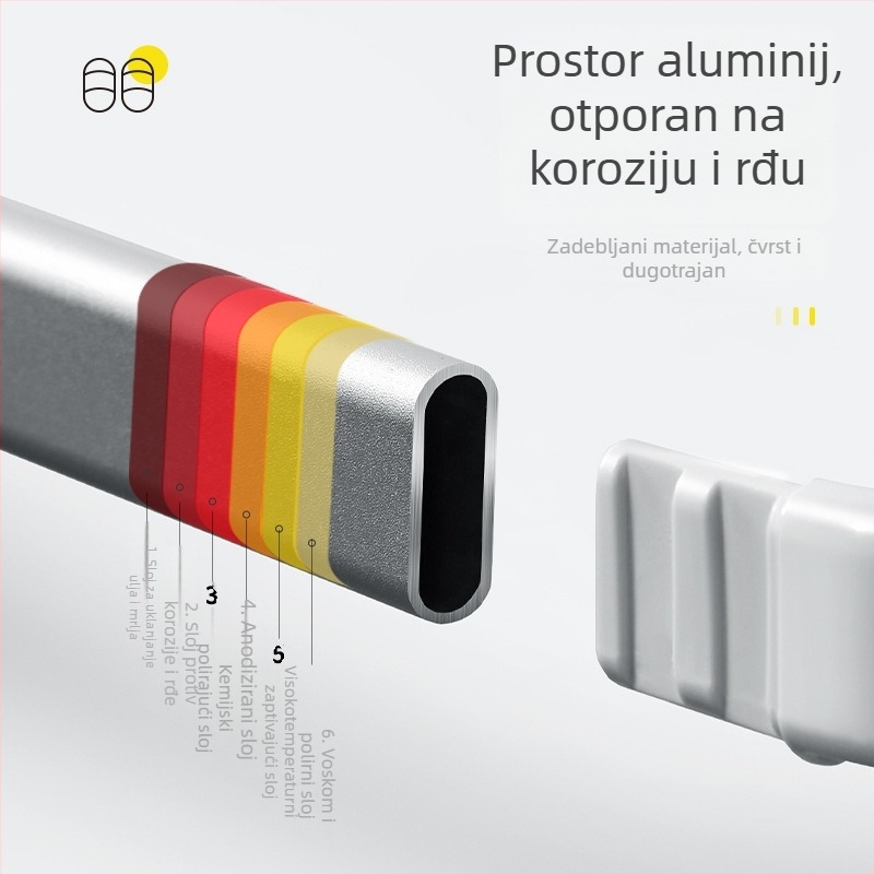 Zidni držač papuča u kupaonici, bez bušenja, plastični, jednoslojni, s odvodnjom
