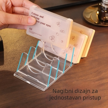 Stalak za akrilnu paletu sjenila, dijeljiva praška, stolni kozmetički organizator, plastika, 1 sloj, 100% novi materijal